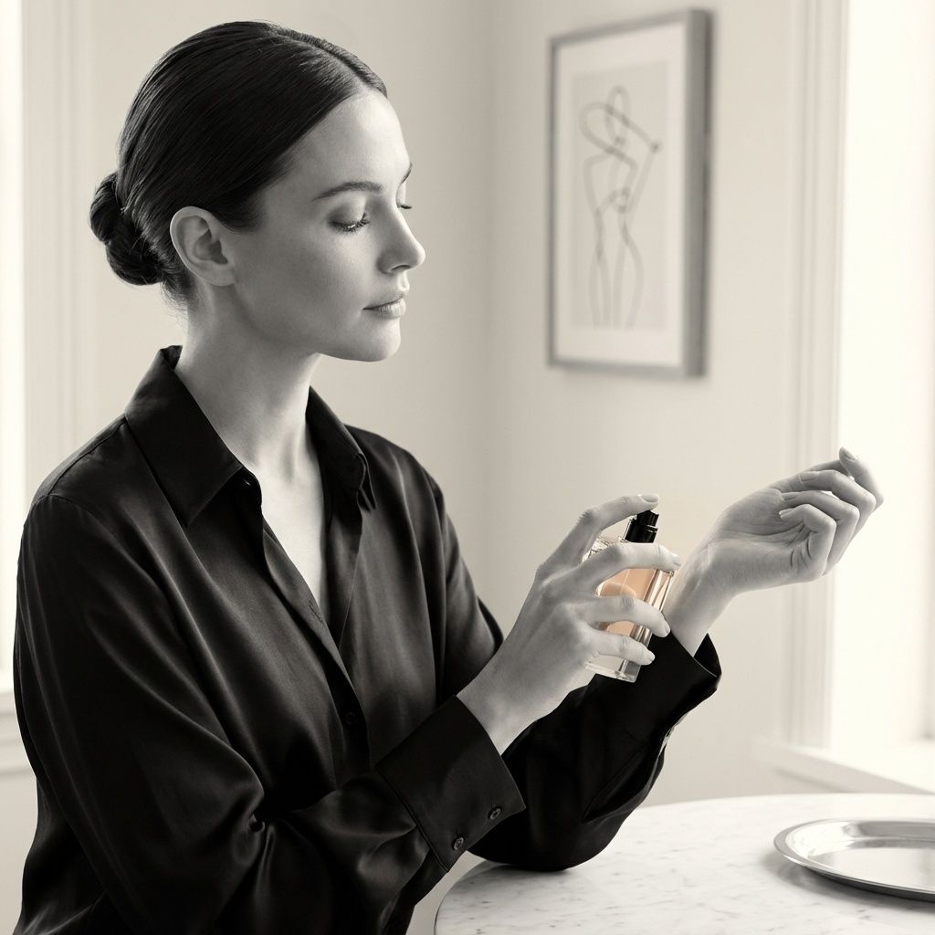 Applying perfume gracefully